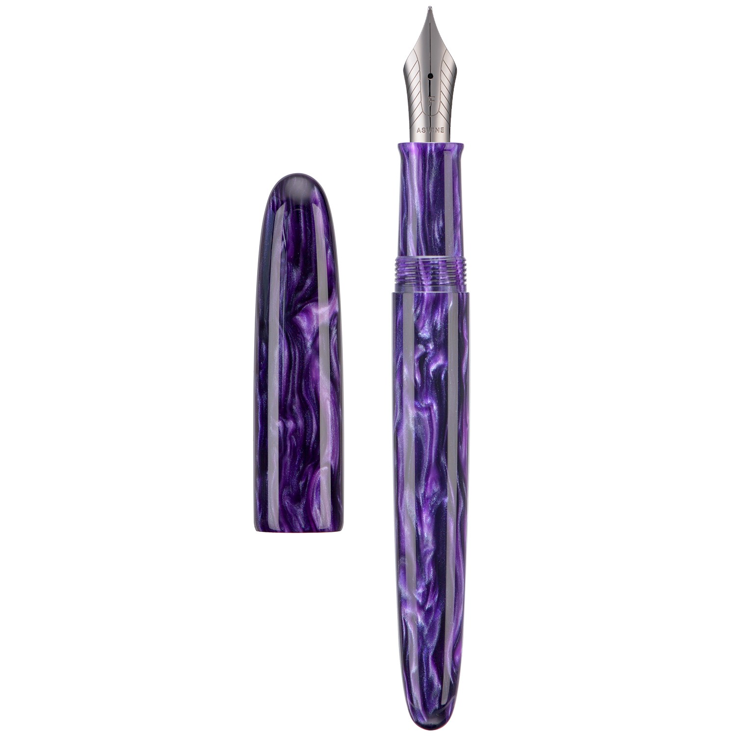 Asvine C80 Resin Fountain Pen NO.8 EF/F/M/Stub 1.1 Nib Handcraft Large Size Pen