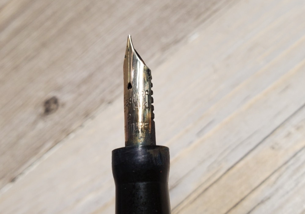 Wahl Eversharp 2 Lever Fill Signature 14K solid gold nib Fountain Pen 1930