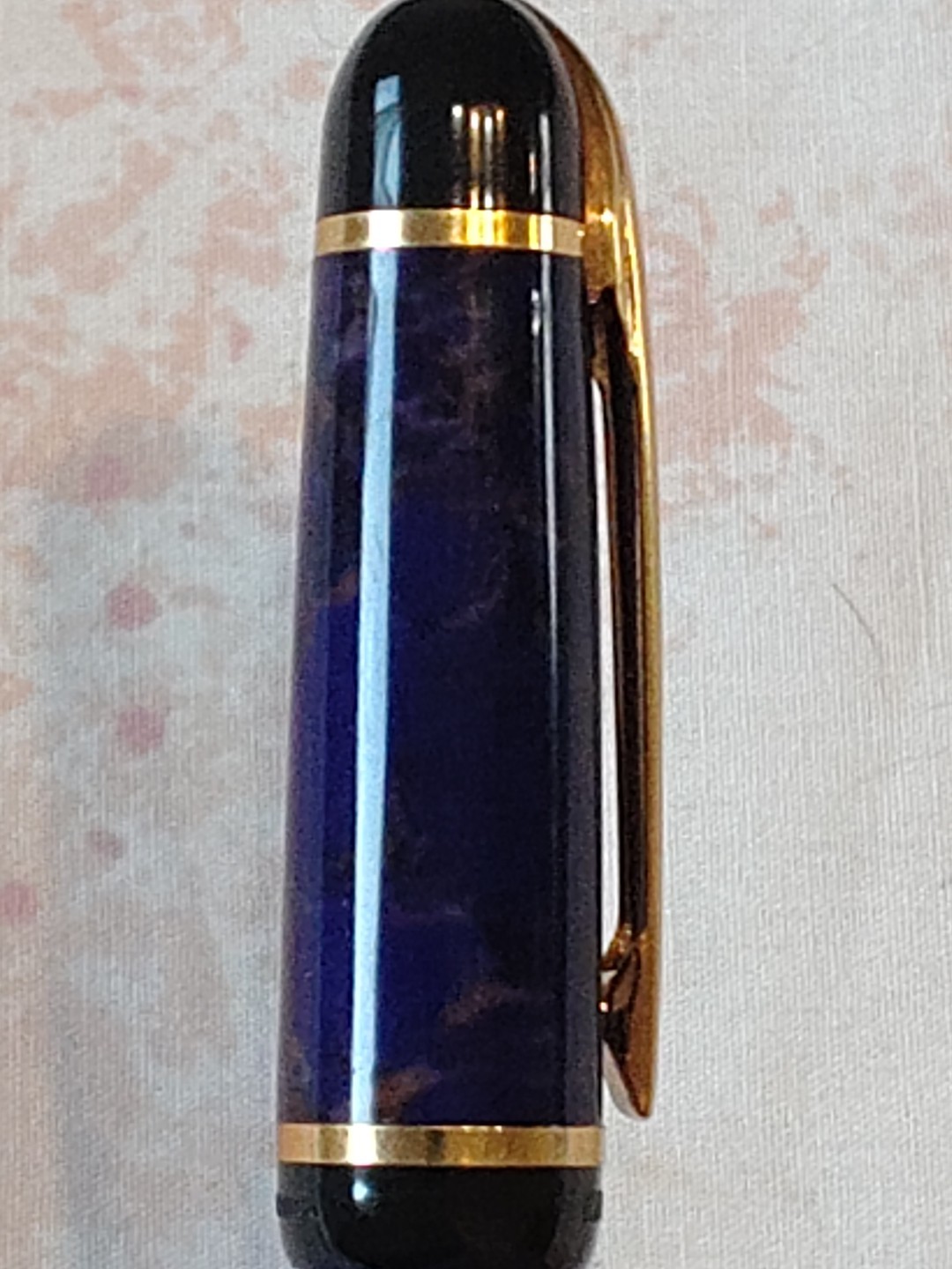 Waterman Phileas Violet Marble Gold Plated Medium Nib Fountain Pen France Made