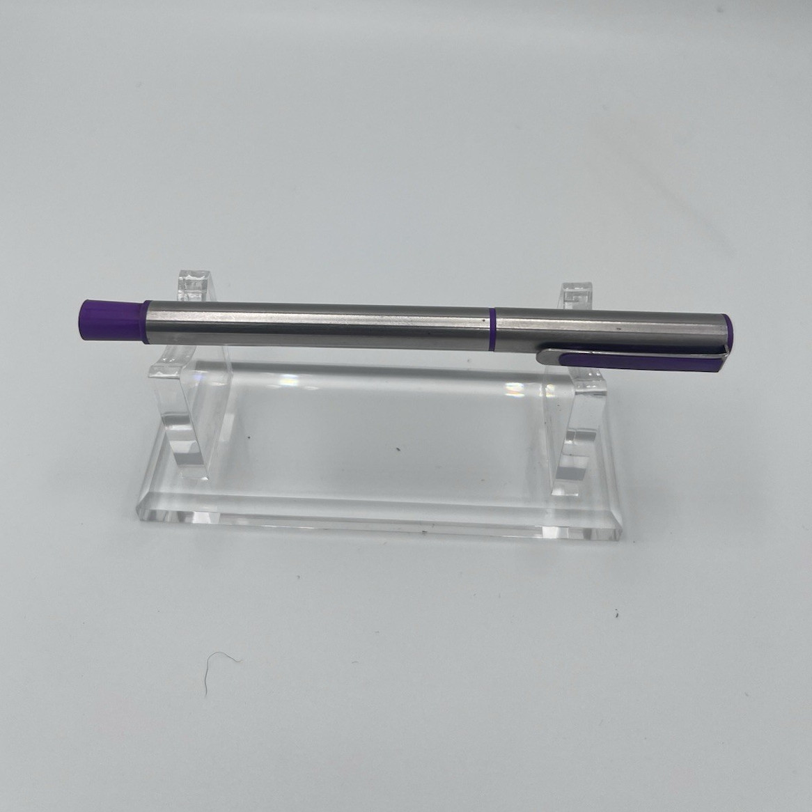 VTG Pilot Metal Fountain Pen Fine (F) Stainless Steel Nib Purple Trim