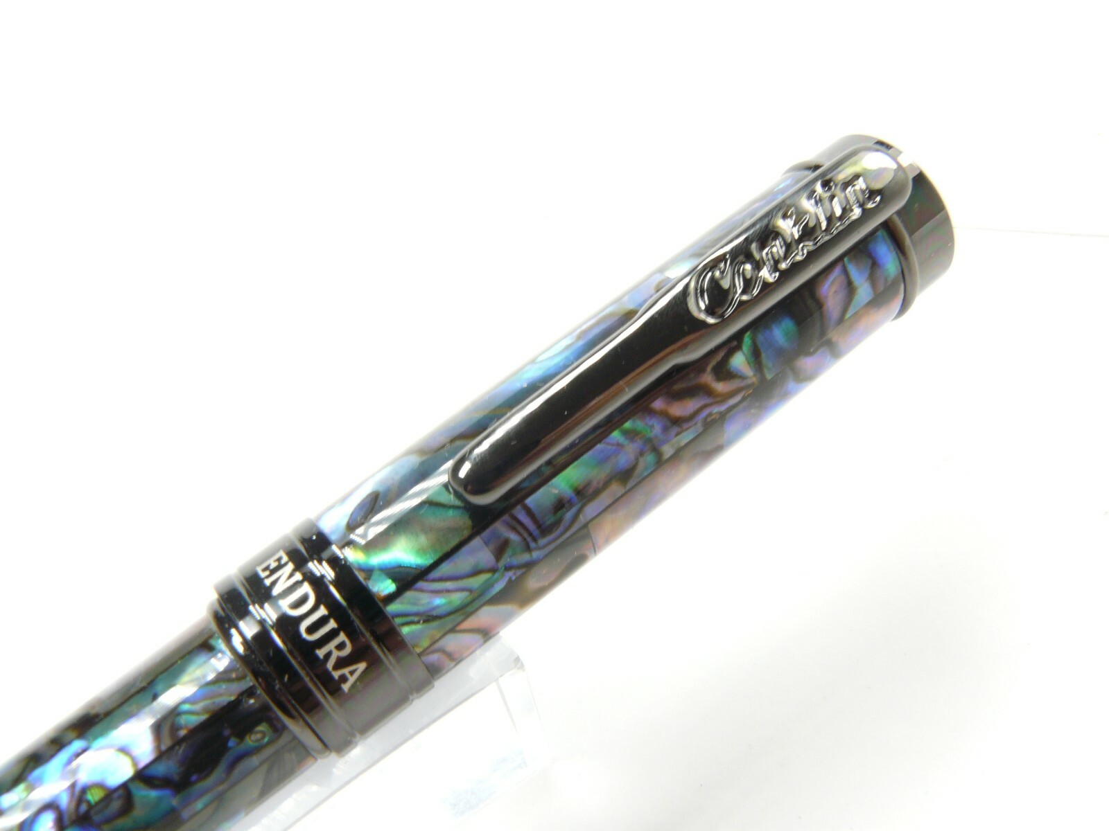 CONKLIN ENDURA ABALONE SHELL LIMITED EDITION 1898 GUNMETAL TRIM ROLLERBALL PEN