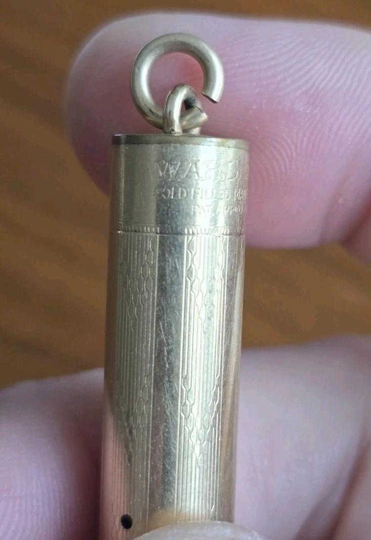 Vintage Wahl Gold Filled Chevron Chased Fountain Pen, 14k Nib, Unrestored