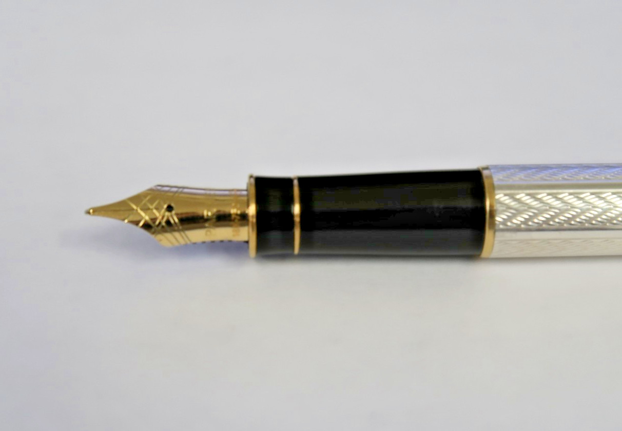 Parker Sonnet Fountain Pen Fougere Sterling Silver 18Kt F Pt Nib New In Box