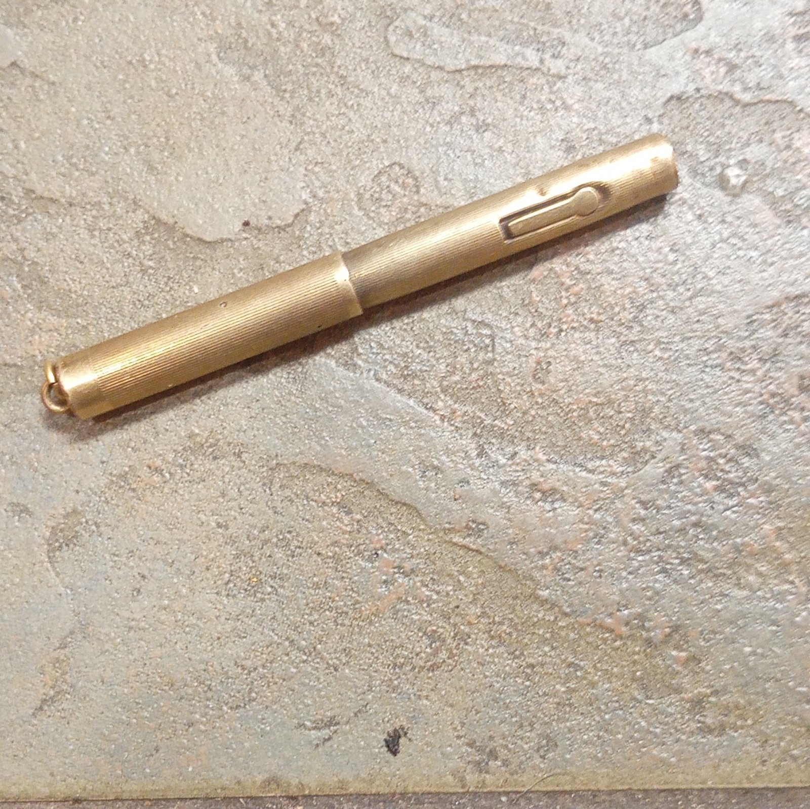 Antique Wahl Gold Filled 14kFountain Pen w/ Cap, Gold Trim, Black Ink, Gold Nib