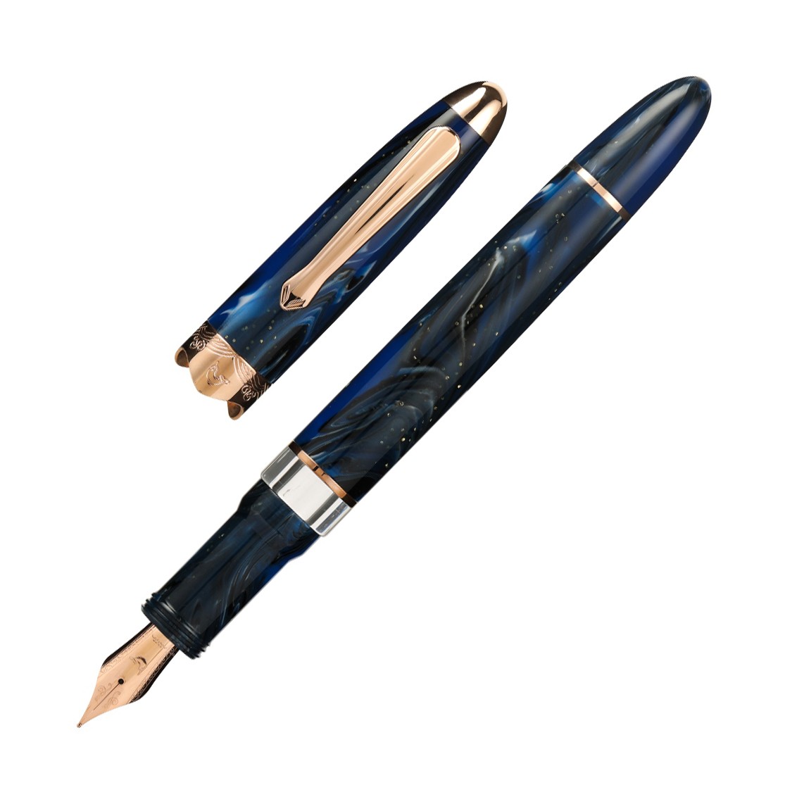 Nahvalur Horizon Fountain Pen in Nebula – Broad – NEW in Box