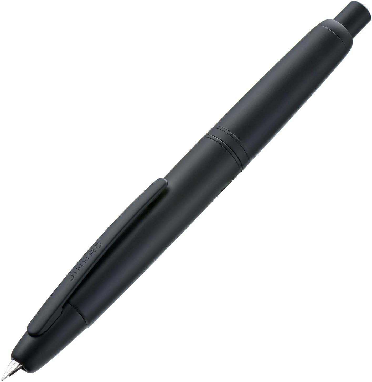 Jinhao 10 Press Fountain Pen with Box, Matte Black Retractable Fine Nib with …