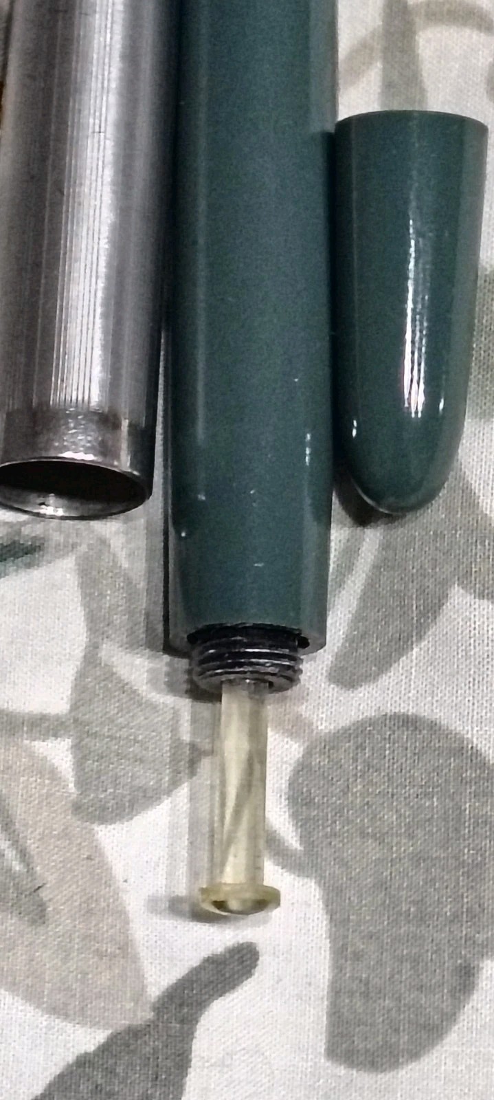 Parker 51 Vacumatic Silver Filled Cap, Grey Barrel Fountain Pen F 14k Gold Nib