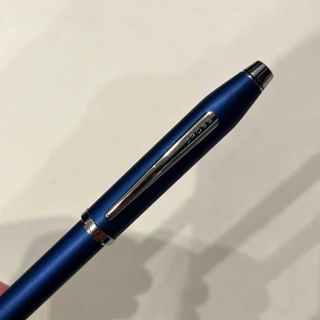 CROSS Century II Fountain Pen Royal Blue Lacquer Finish Chrome Trim Refillable