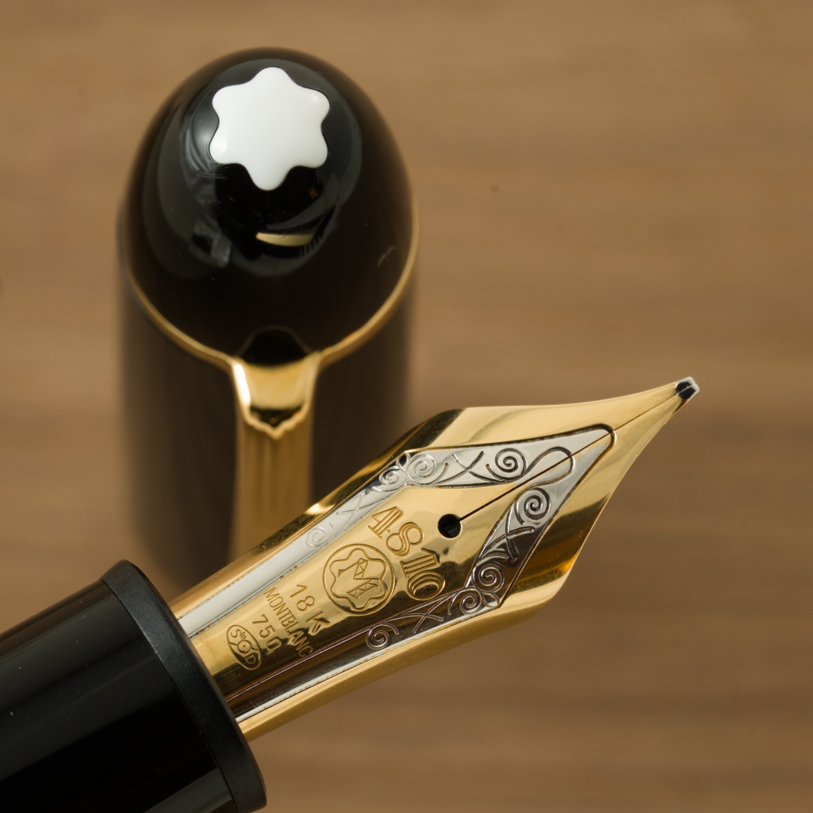 Vintage 1990s Montblanc 149 18K Tricolor B nib Hemingway Feed Tested from Japan