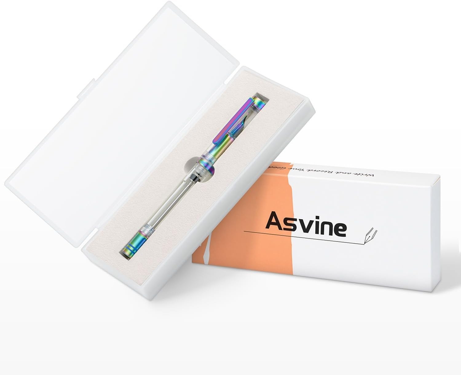V200 Demonstrator Acrylic Fountain Pen – Rainbow Finish & High Ink Capacity
