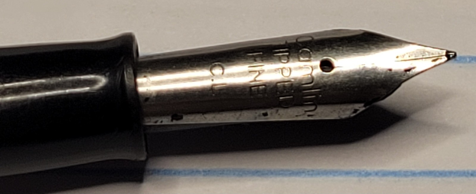 Vintage Unbranded Fountain Pen Black/Gray`Fine Camlin Nib