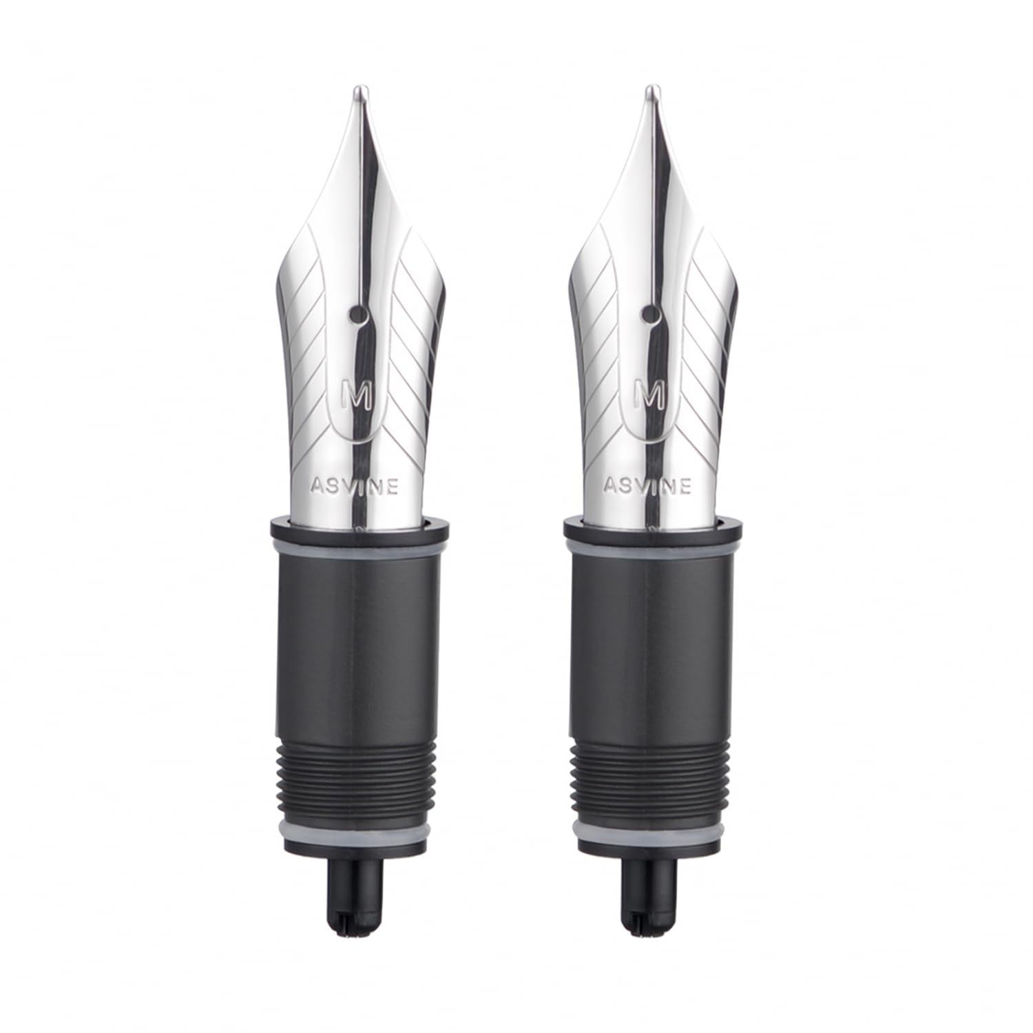 Number 8 Fountain Pen Replacement Medium Nibs Compatible Silver 2 PCS