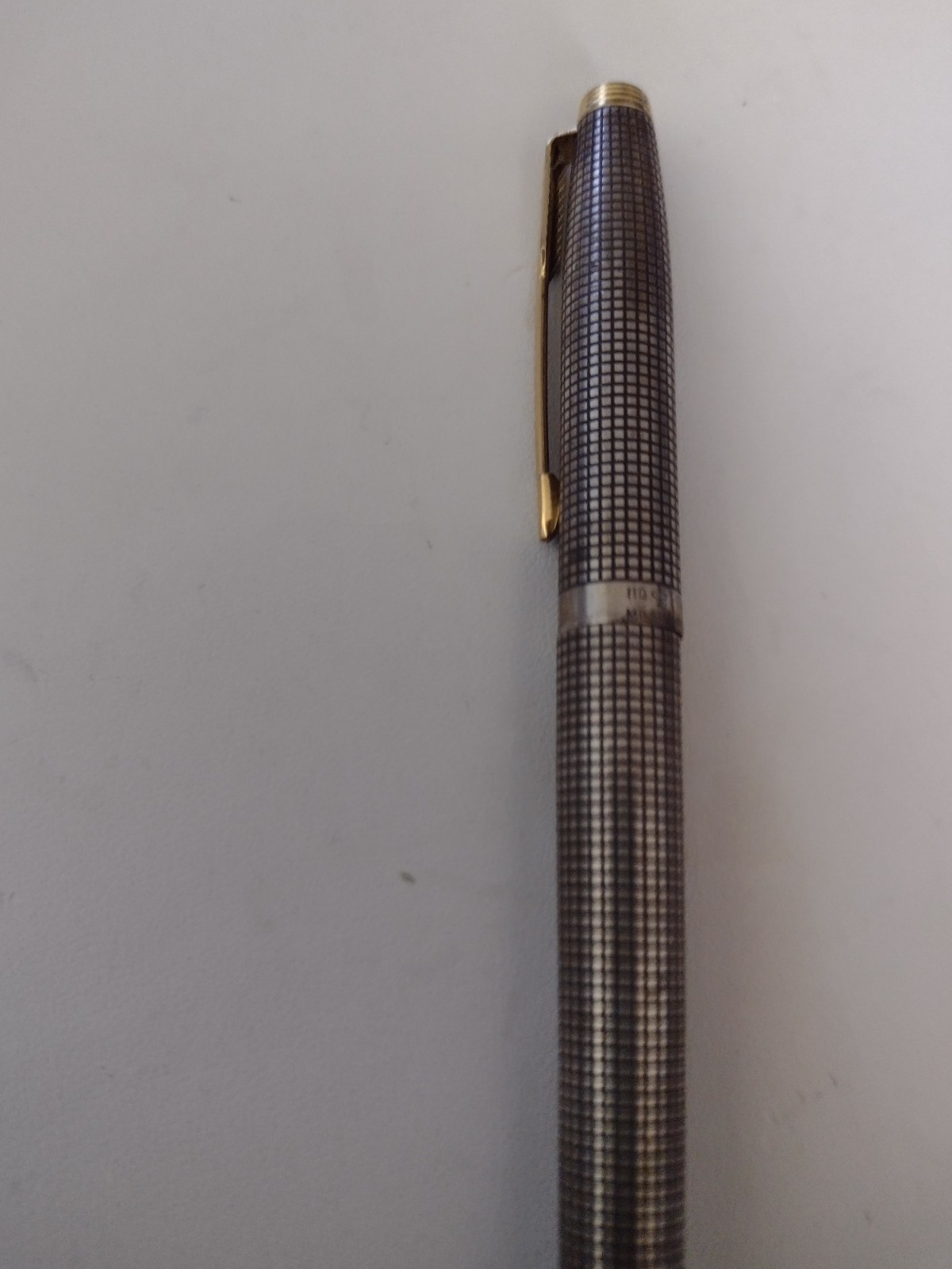 VTG Parker Sonnet Cisele Sterling Silver Fountain Pen 18K Gold Nib France