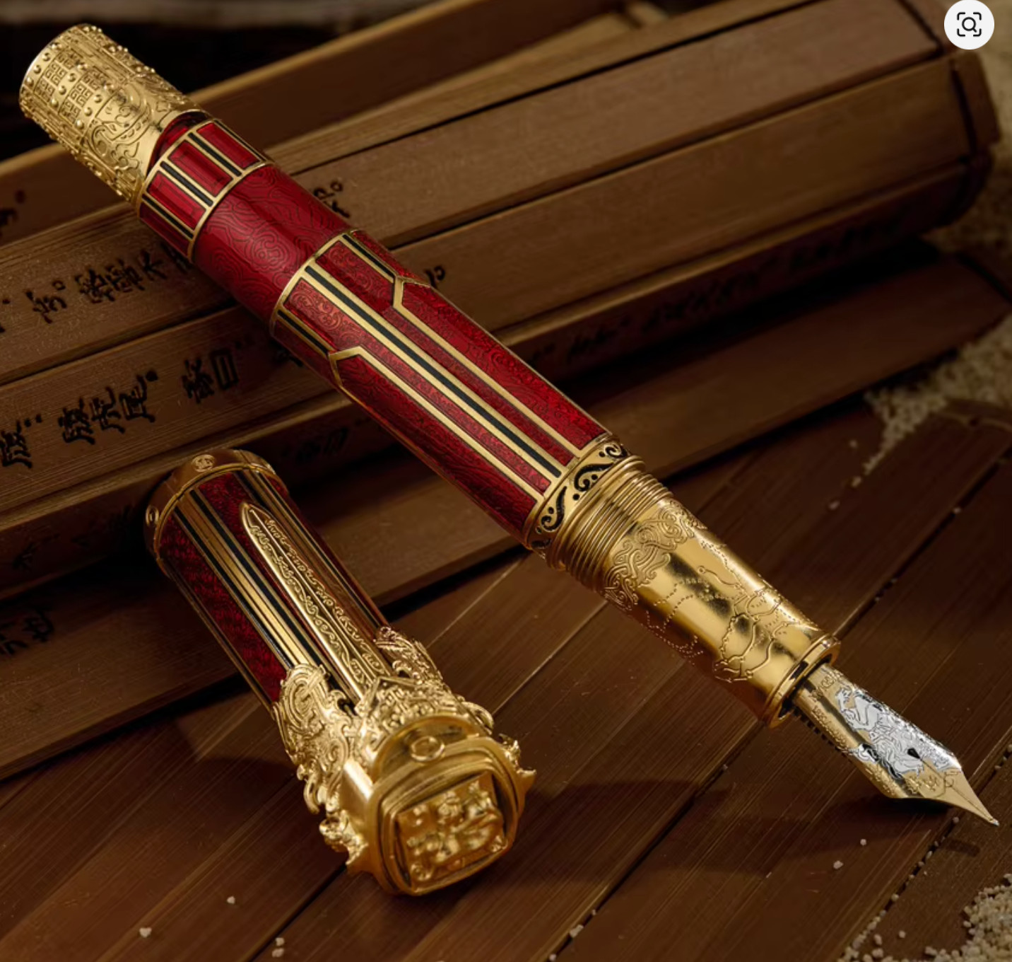 RARE!!! Limited Edition Hongdian D6 Han Dynasty Fountain Pen 18K Gold Nib Piston