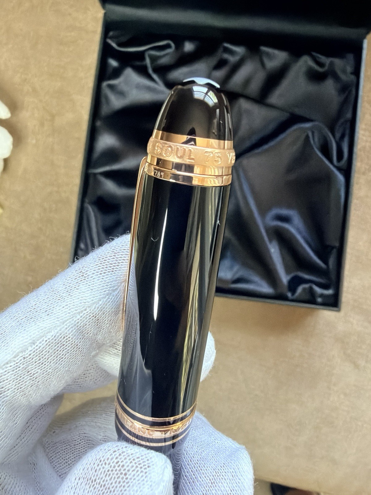 Montblanc Meisterstuck 75th Anniversary Rose gold 149 FP , 18K Medium Nib – NEW