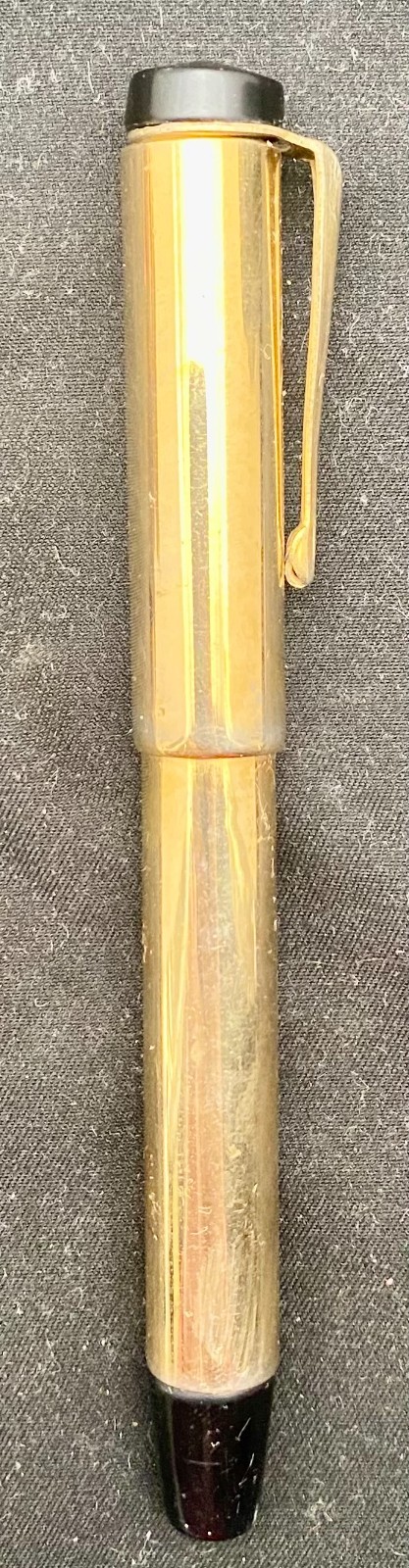 RARE USA GUILLOCHE GOLD FILLED FOUNTAIN PEN, DURATIP 14k “2” NIB Nr 2233, c1950