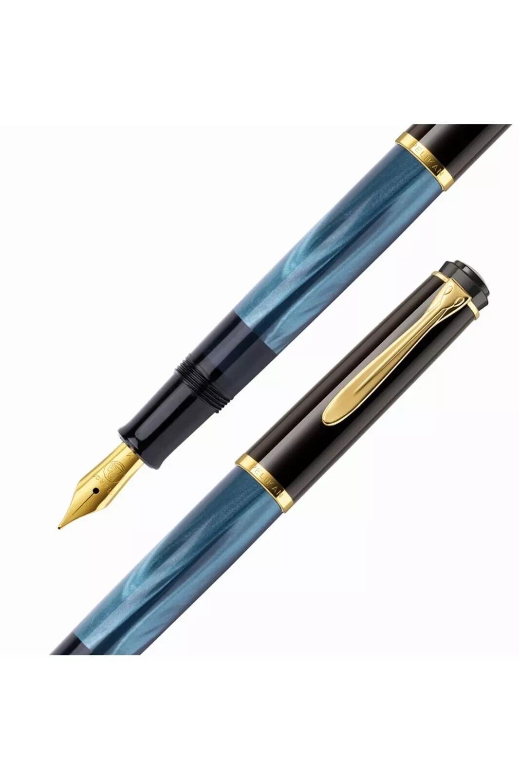 Pelikan classic M200 Blue Black Fountain Pen – Broad Nib