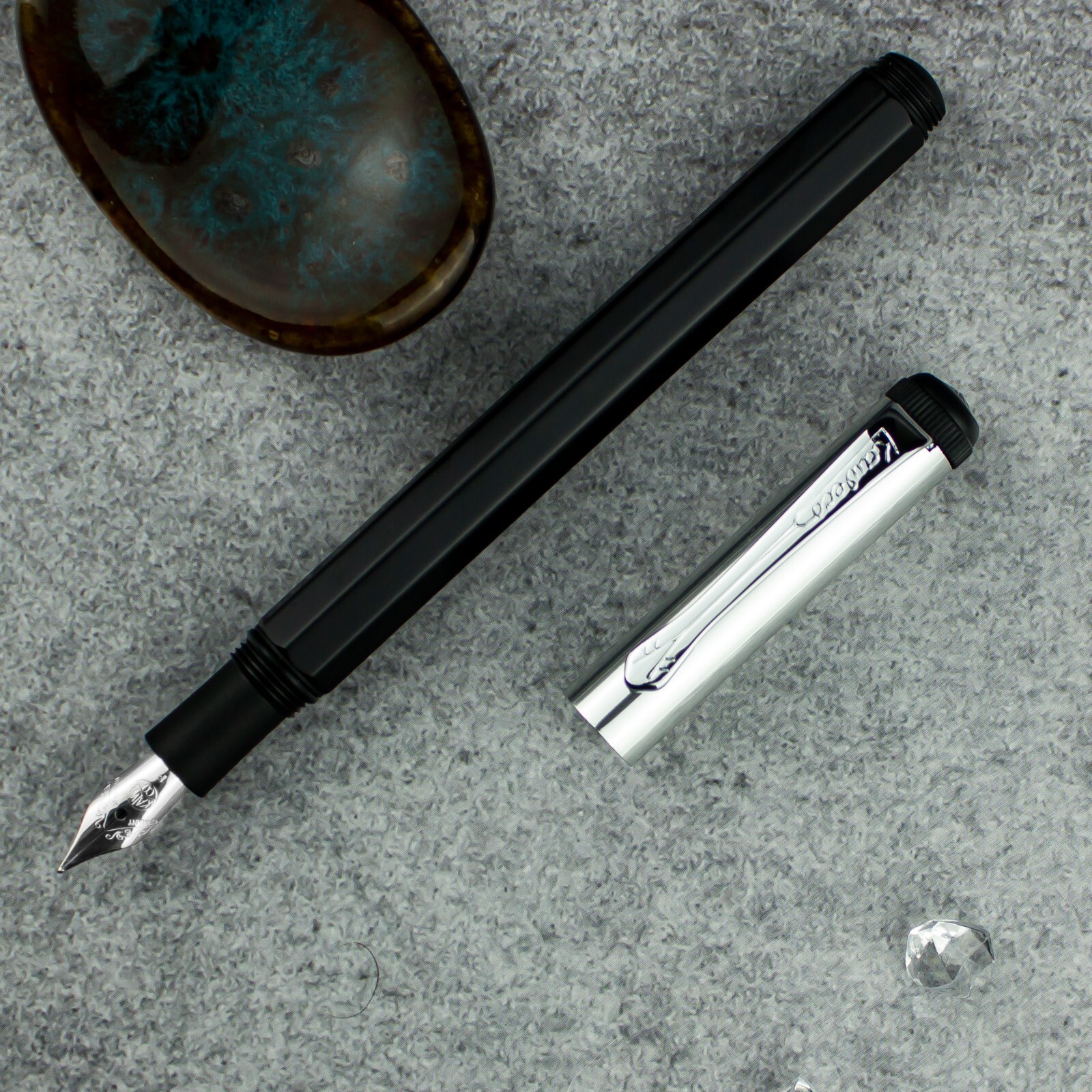 Kaweco Elegance Fountain Pen, Black & Chrome, Brand New In Box