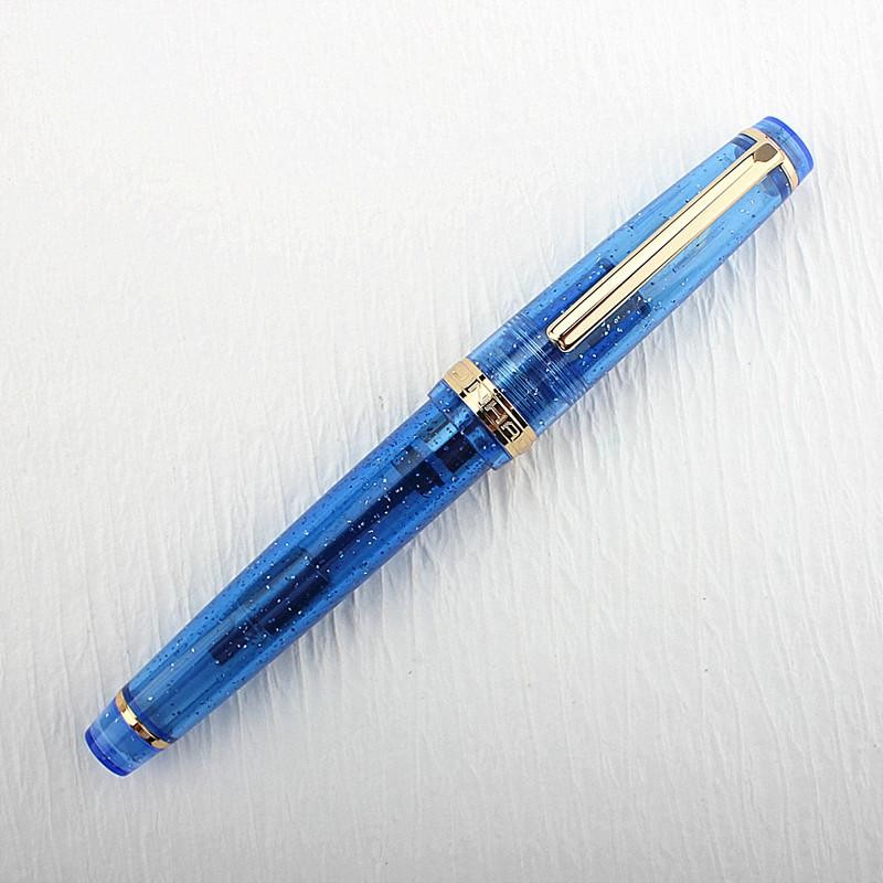 Jinhao 82 Fountain Pen Acrylic Ef/f/m/bent Nib Golden Trim with Converter Writin