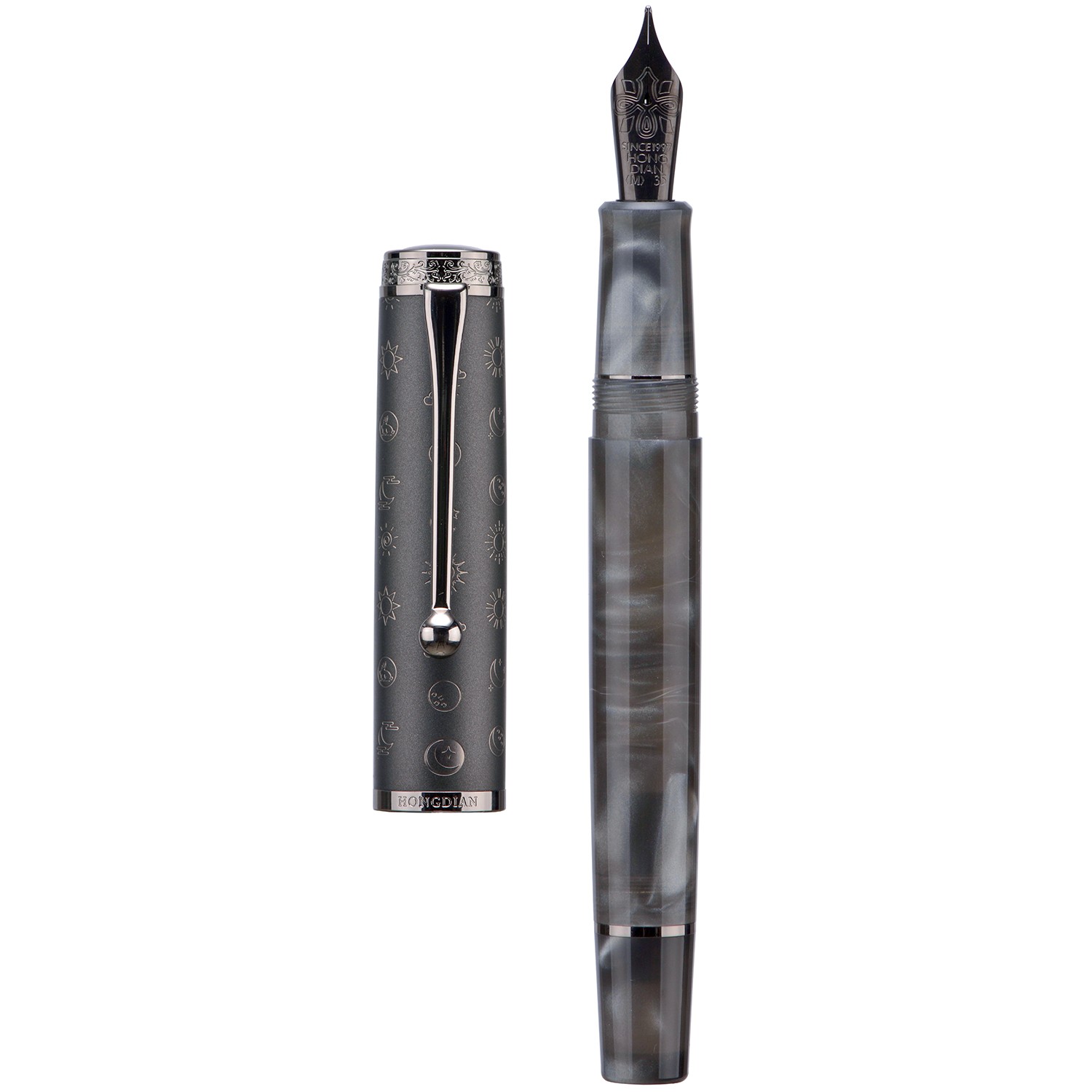 Hongdian N8S Acrylic Fountain Pen EF/F/M//Nib Writing Pen, Gray, Green, Red