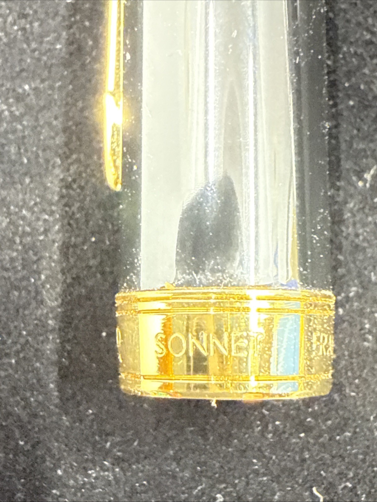 Parker Sonnet Fountain Pen France Black Lacquer Gold Trim Vintage