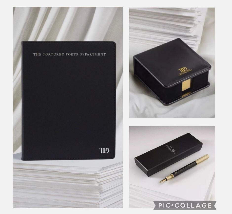 “From The Desk Of Taylor Swift” TTPD Ink Pen, Notebook & Note Pad Writing Set