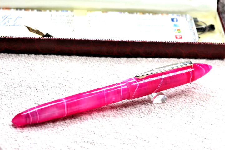 EDISON NOUVEAU PREMIERE CHERRY BLOSSOM FOUNTAIN PEN STUB NIB NEW IN BOX
