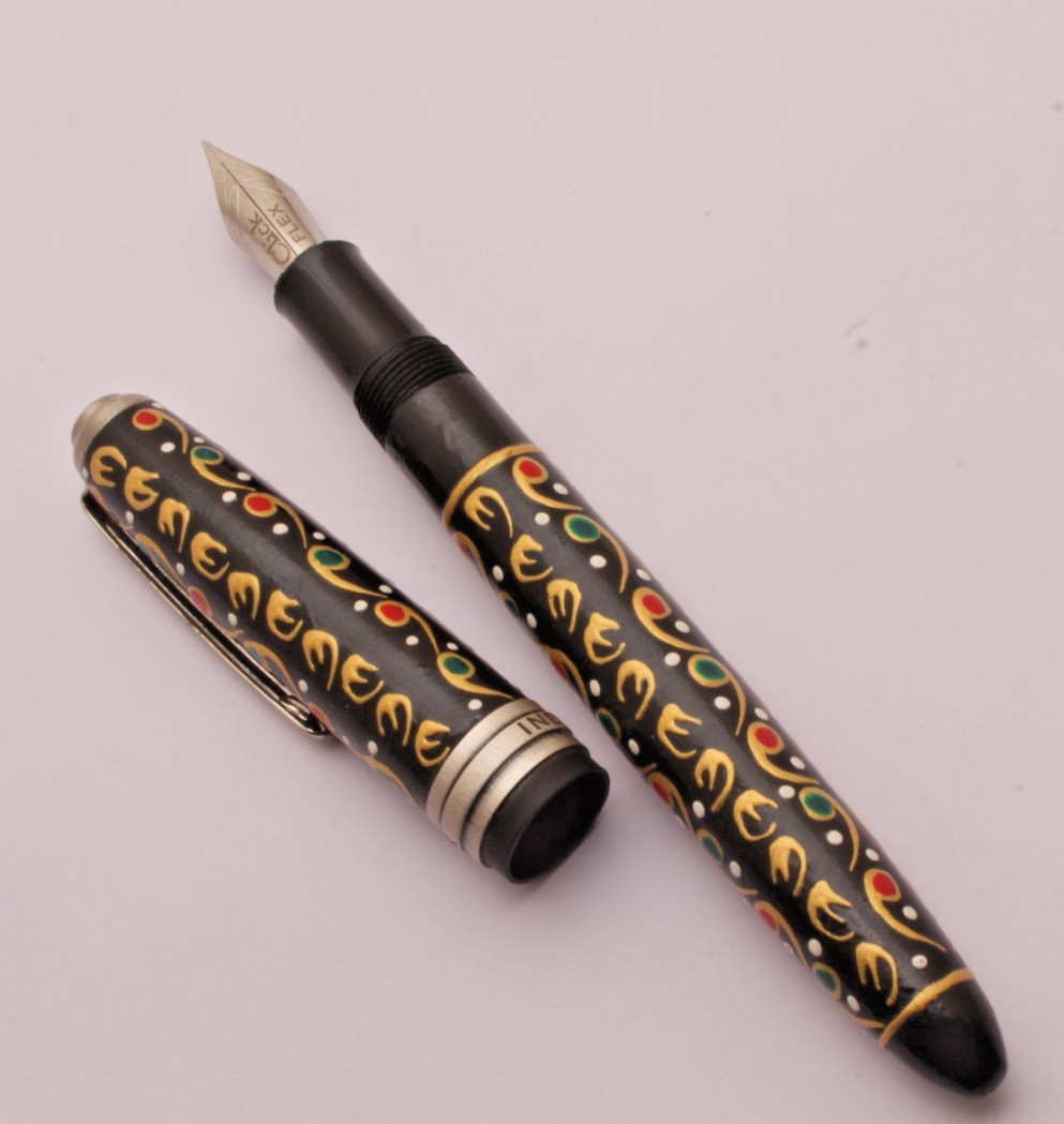 Beautiful Handmade Art Made On Ebonite Body Fountain Pen EXTREMELY RARE
