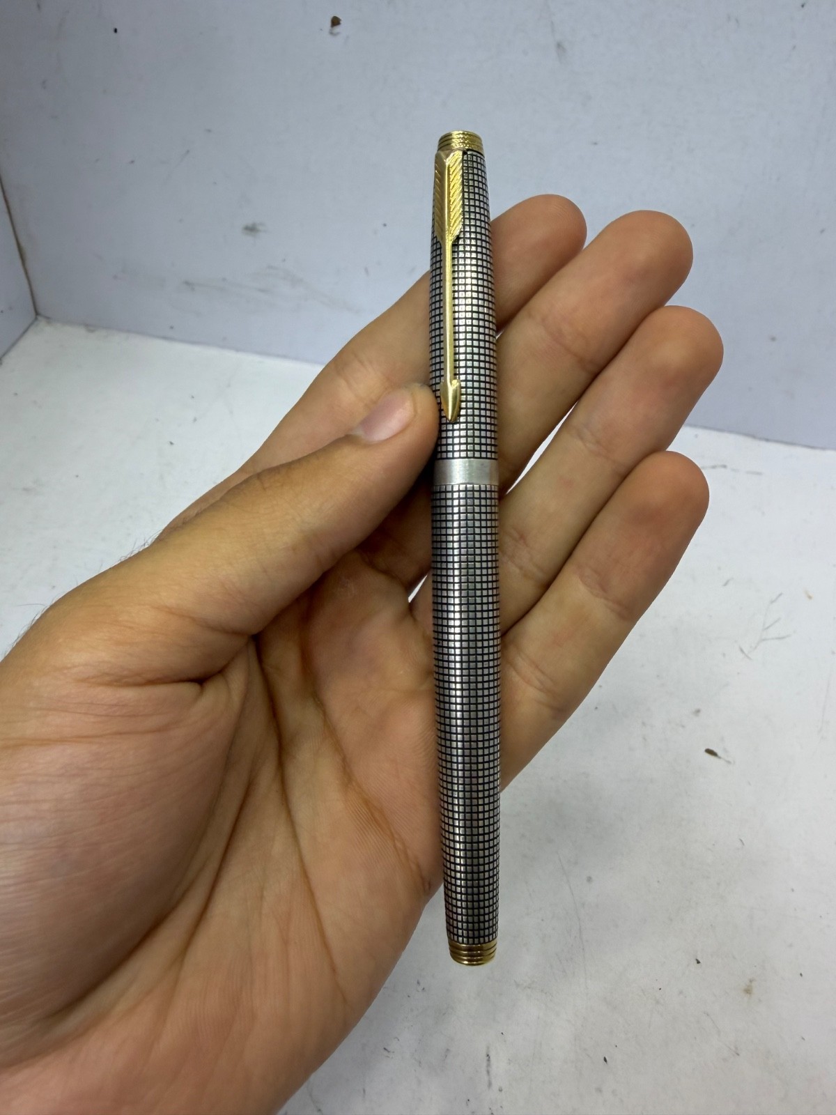 Vintage flawless Sterling silver Parker 75 14K gold nip