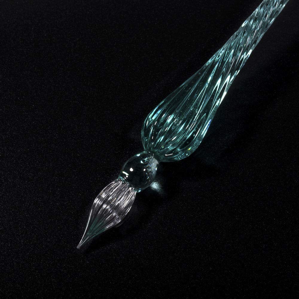 Glass Dip Pen Calligraphy Writing Crystal 18CM Ice Green Artist Drawing Signatur