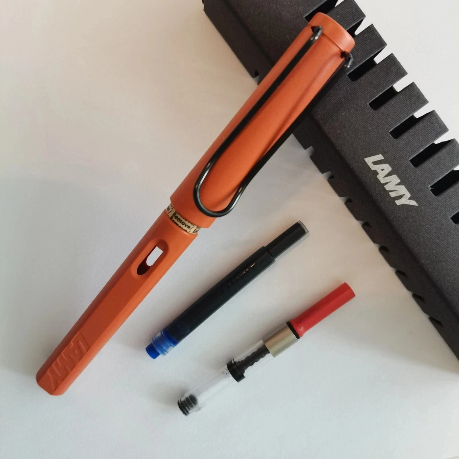 New Lamy Fountain Limited Safari All matte Orange F Nib Pen Fine (F)