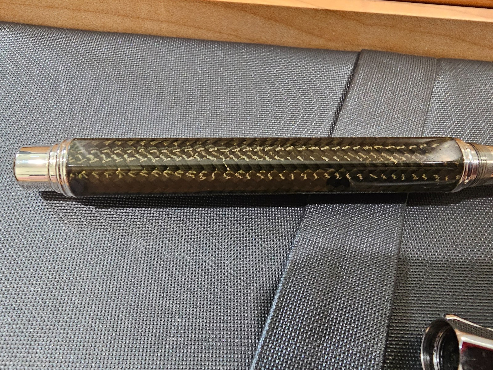 Caran d’Ache Varius Carbon Fountain Pen – 18K Medium Nib – Full Set