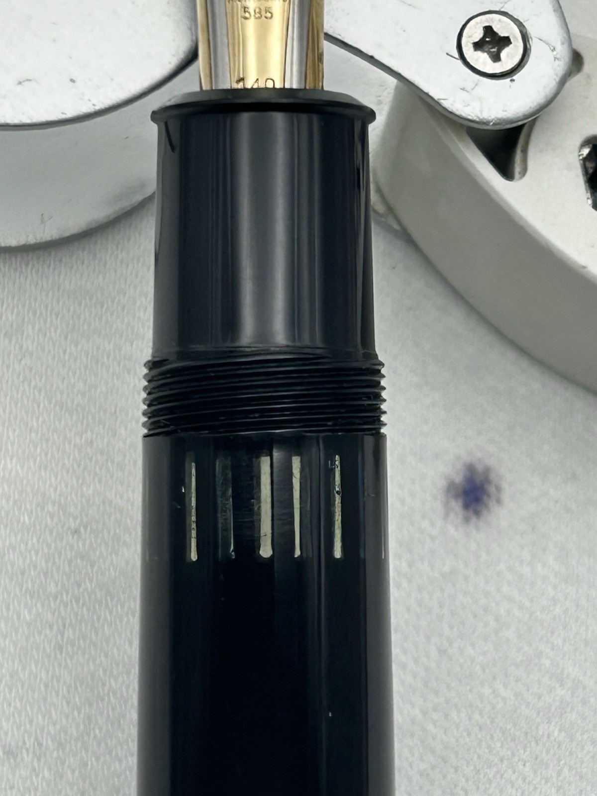 Montblanc 149 FP, Tri-color 14C OBBB Nib, Vintage Transitional (late 50s)-Exc.