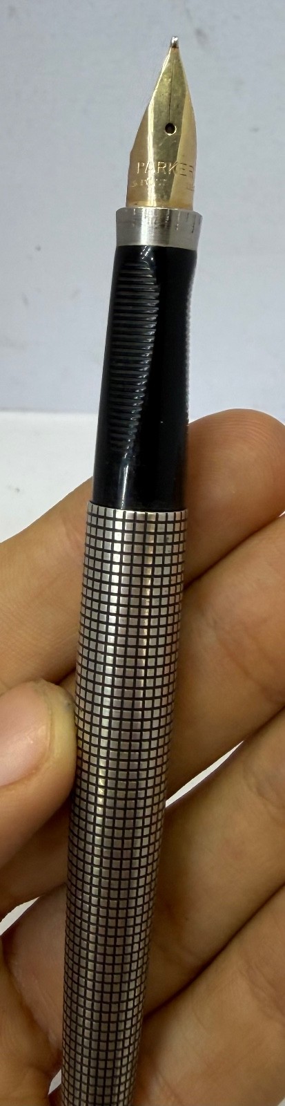 Vintage flawless Sterling silver Parker 75 14K gold nip