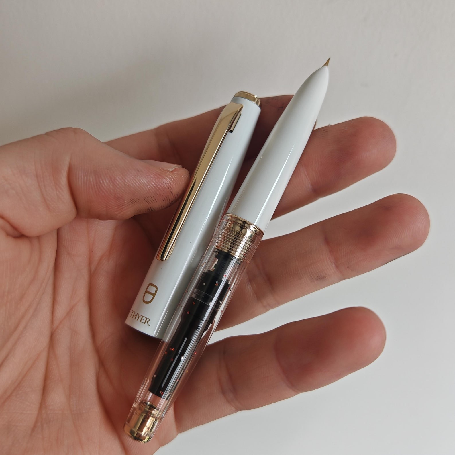 Pocket Clear Plastic Fountain Pen Converter Filler EF/Fine/Little Bent/Fude Nib