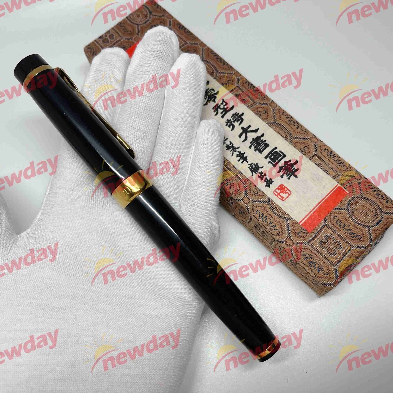CHINA HUASHI 90 Fountain Pens Oversize Pen Box Long Stock Rare Vintage #DD