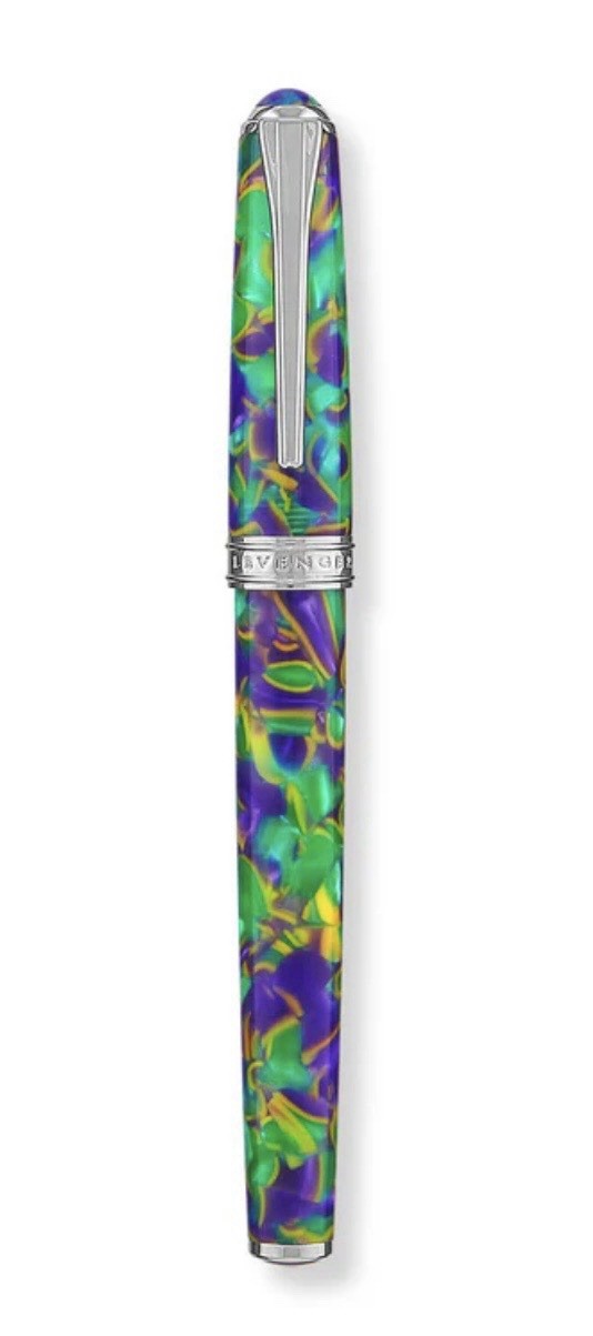 New In Box Levenger True Writer Classic Mardi Gras Fountain Pen Fine Nib $99.50